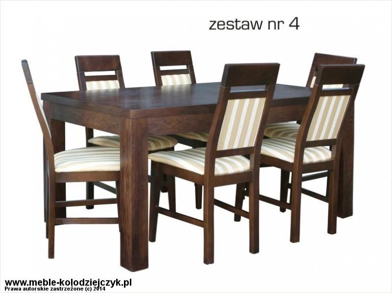 Stół z krzesłami - zestaw Z04