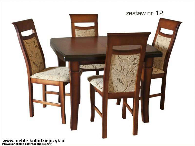Stół z krzesłami - zestaw Z12